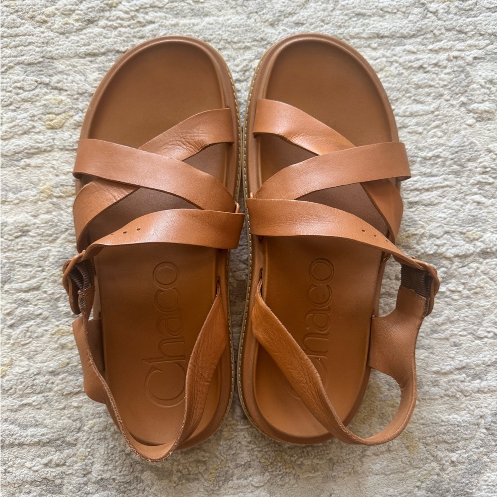 Chaco Brown Leather Sandals good used condition